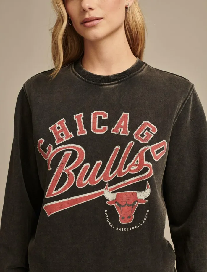 Lucky Brand Sweaters and Sweatshirts Women Bulls Crew Neck Sweatshirt 001 Black