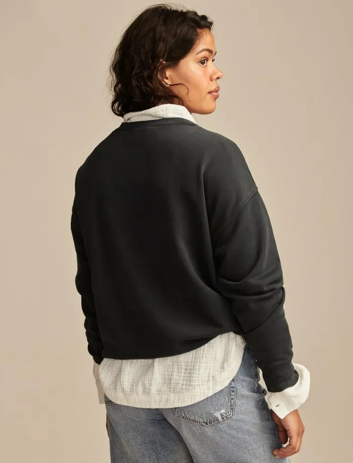 Lucky Brand Sweaters and Sweatshirts Women Lucky Logo Crew Neck Dark Shadow
