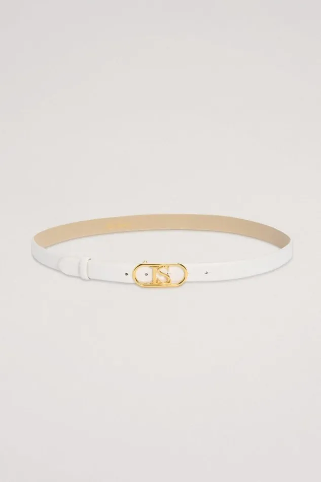 Luisa Spagnoli Belts Dolcino 8211 Leather Belt Whitegold 8211 Women
