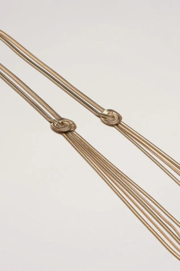 Luisa Spagnoli Bijoux Nichelio 8211 Long Necklace Light Gold 8211 Women Luisa Spagnoli Bijoux Nichelio 8211 Long Necklace Light Gold 8211 Women