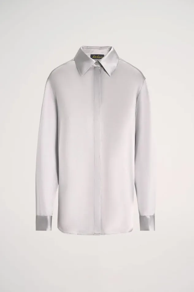 Luisa Spagnoli Blouses And Shirts Levriero 8211 Silk Shirt Grey Melange 8211 Women Luisa Spagnoli Blouses And Shirts Levriero 8211 Silk Shirt Grey Melange 8211 Women
