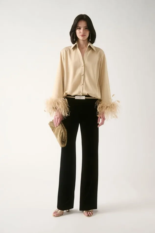 Luisa Spagnoli Blouses And Shirts Leziosa 8211 Elegant Shirt Light Gold 8211 Women Luisa Spagnoli Blouses And Shirts Leziosa 8211 Elegant Shirt Light Gold 8211 Women
