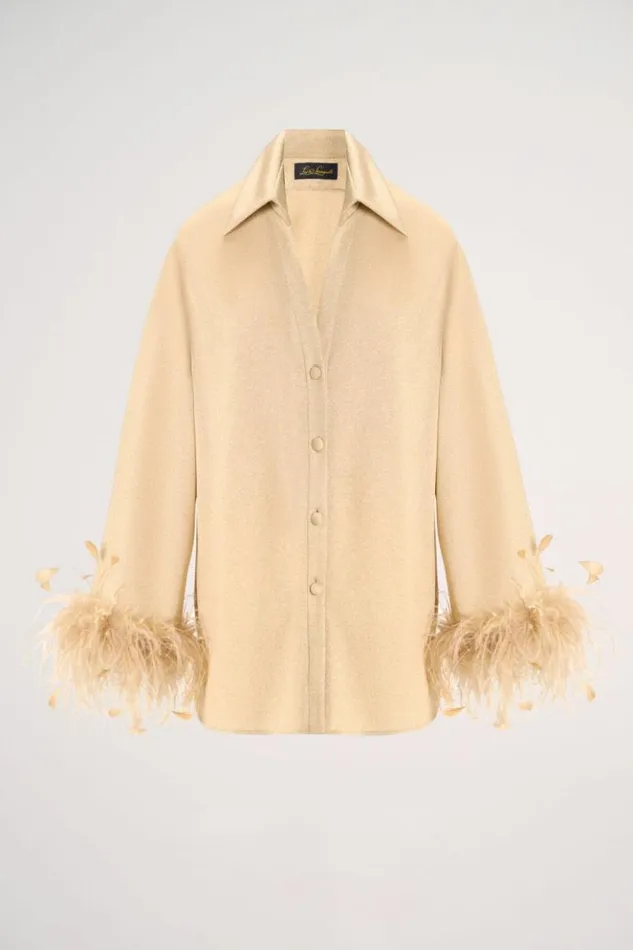 Luisa Spagnoli Blouses And Shirts Leziosa 8211 Elegant Shirt Light Gold 8211 Women Luisa Spagnoli Blouses And Shirts Leziosa 8211 Elegant Shirt Light Gold 8211 Women