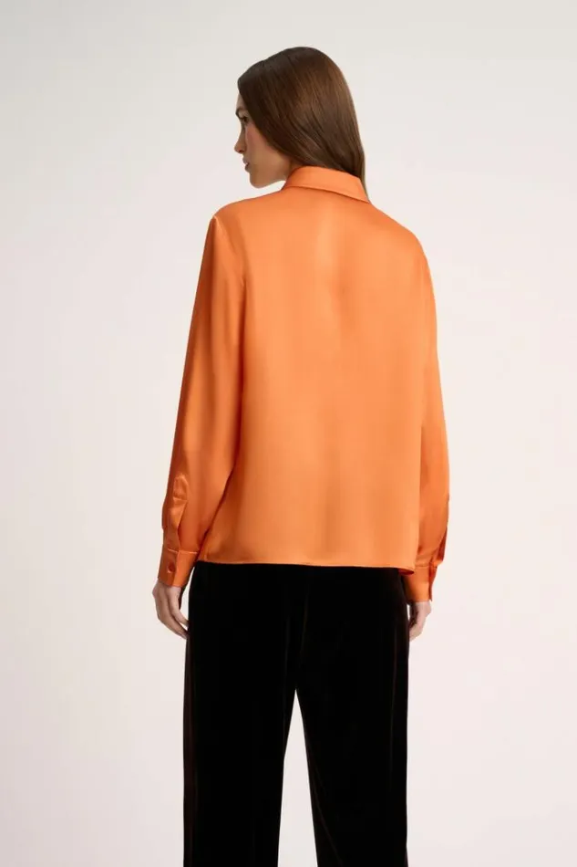 Luisa Spagnoli Blouses And Shirts Livello 8211 Silk Blouse Orange 8211 Women Luisa Spagnoli Blouses And Shirts Livello 8211 Silk Blouse Orange 8211 Women