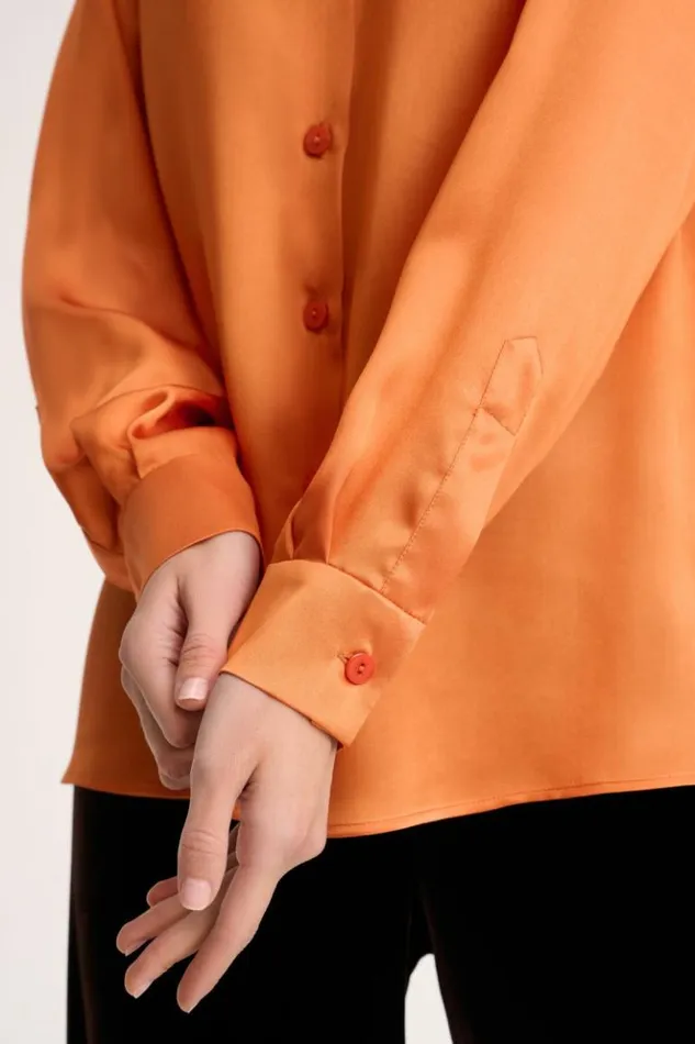 Luisa Spagnoli Blouses And Shirts Livello 8211 Silk Blouse Orange 8211 Women Luisa Spagnoli Blouses And Shirts Livello 8211 Silk Blouse Orange 8211 Women