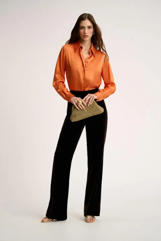 Luisa Spagnoli Blouses And Shirts Livello 8211 Silk Blouse Orange 8211 Women Luisa Spagnoli Blouses And Shirts Livello 8211 Silk Blouse Orange 8211 Women