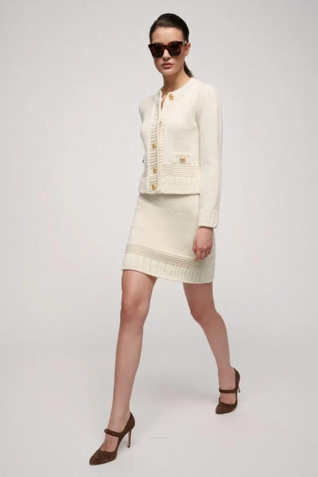 Luisa Spagnoli Cardigan Malinteso 8211 BonTon Cardigan Cream 8211 Women Luisa Spagnoli Cardigan Malinteso 8211 BonTon Cardigan Cream 8211 Women