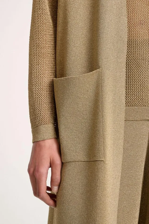 Luisa Spagnoli Cardigan Zio 8211 Lurex Vest Yellow 8211 Women Luisa Spagnoli Cardigan Zio 8211 Lurex Vest Yellow 8211 Women