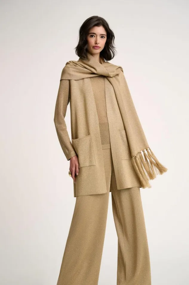 Luisa Spagnoli Cardigan Zio 8211 Lurex Vest Yellow 8211 Women Luisa Spagnoli Cardigan Zio 8211 Lurex Vest Yellow 8211 Women