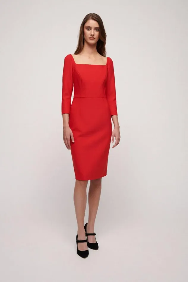 Luisa Spagnoli Dresses and Jumpsuits Grammo 8211 Sheath Dress Red 8211 Women
