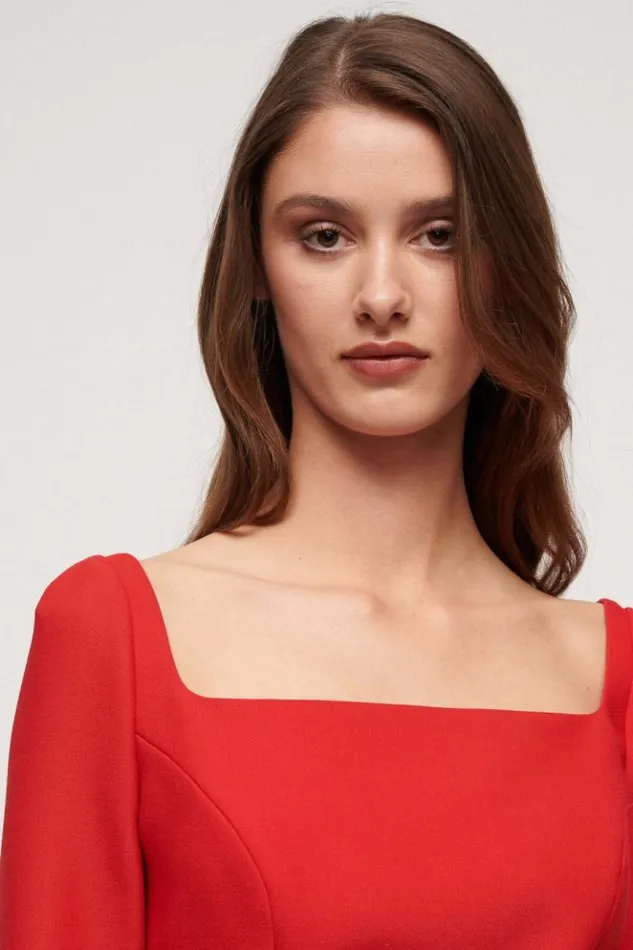 Luisa Spagnoli Dresses and Jumpsuits Grammo 8211 Sheath Dress Red 8211 Women Luisa Spagnoli Dresses and Jumpsuits Grammo 8211 Sheath Dress Red 8211 Women