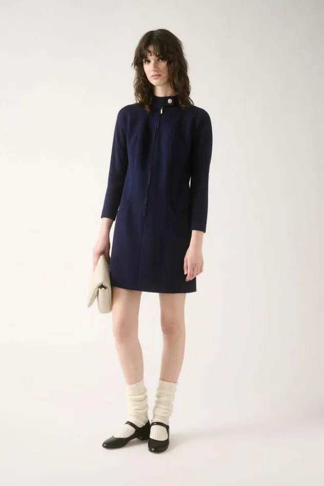 Luisa Spagnoli Dresses and Jumpsuits Marilina 8211 Sixties Dress Blue 8211 Women
