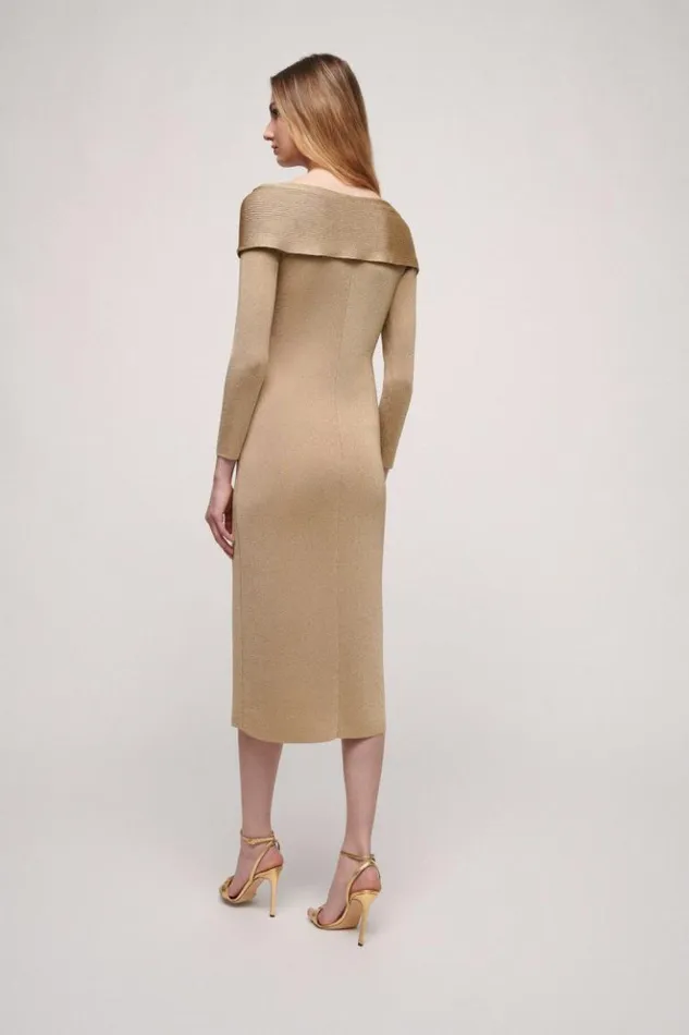 Luisa Spagnoli Dresses and Jumpsuits Zagara 8211 Elegant Dress Gold 8211 Women Luisa Spagnoli Dresses and Jumpsuits Zagara 8211 Elegant Dress Gold 8211 Women