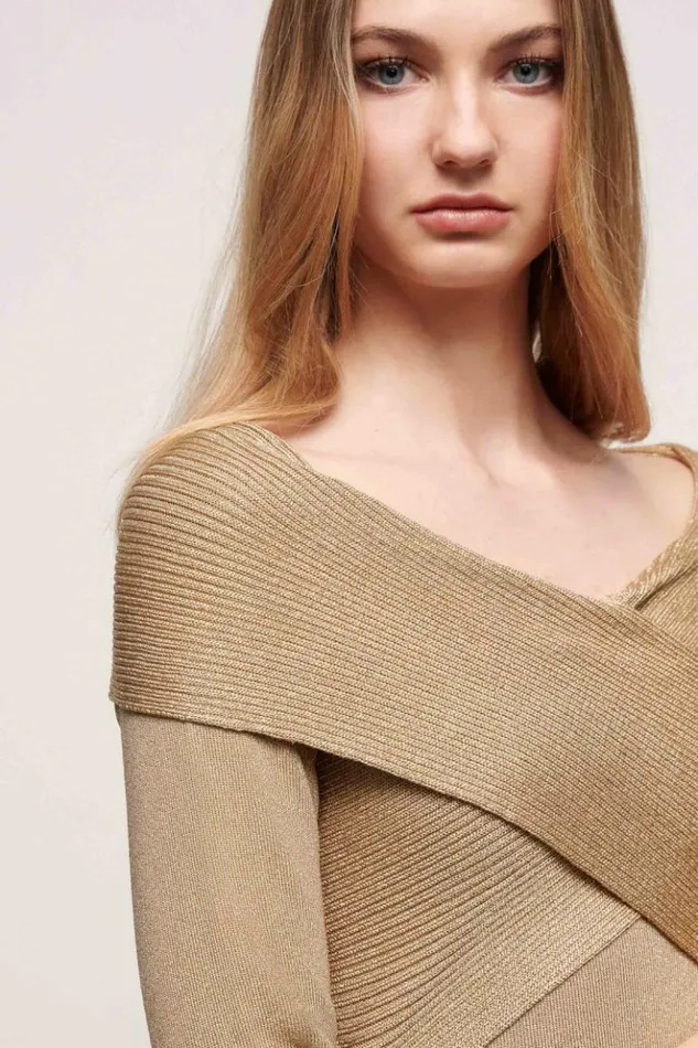 Luisa Spagnoli Dresses and Jumpsuits Zagara 8211 Elegant Dress Gold 8211 Women Luisa Spagnoli Dresses and Jumpsuits Zagara 8211 Elegant Dress Gold 8211 Women