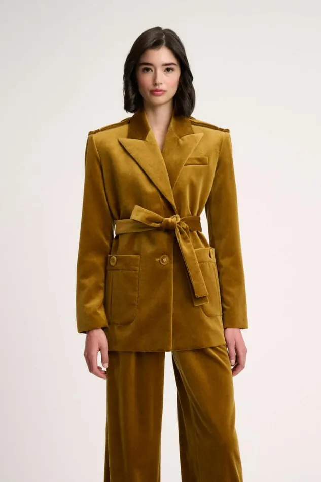 Luisa Spagnoli Jackets and Blazers Stallo 8211 Velvet Jacket 8211 Fashion Show 8211 Women