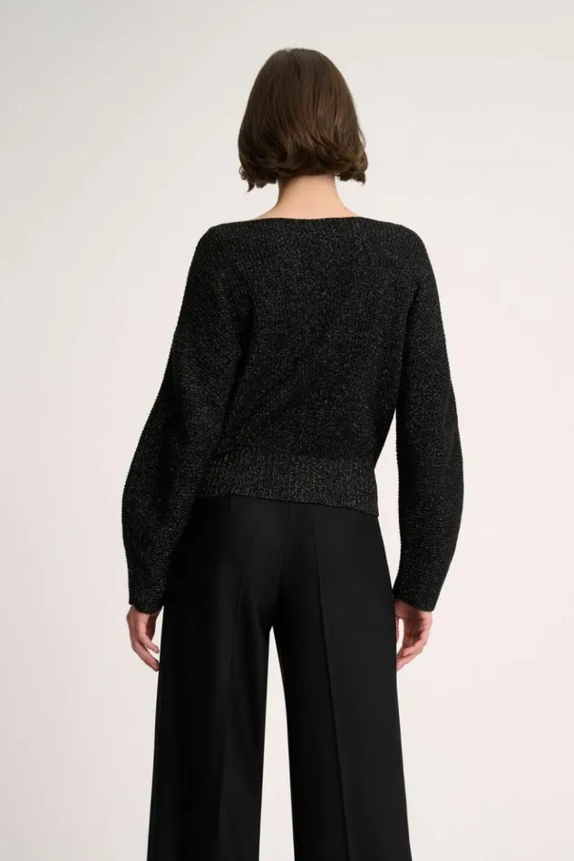 Luisa Spagnoli Knitwear Caiman 8211 Lurex Pullover Black 8211 Women Luisa Spagnoli Knitwear Caiman 8211 Lurex Pullover Black 8211 Women