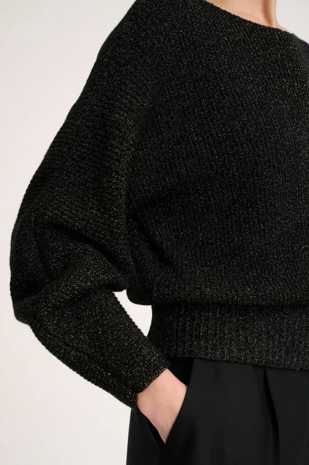 Luisa Spagnoli Knitwear Caiman 8211 Lurex Pullover Black 8211 Women Luisa Spagnoli Knitwear Caiman 8211 Lurex Pullover Black 8211 Women