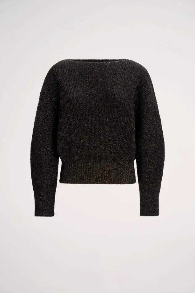 Luisa Spagnoli Knitwear Caiman 8211 Lurex Pullover Black 8211 Women Luisa Spagnoli Knitwear Caiman 8211 Lurex Pullover Black 8211 Women