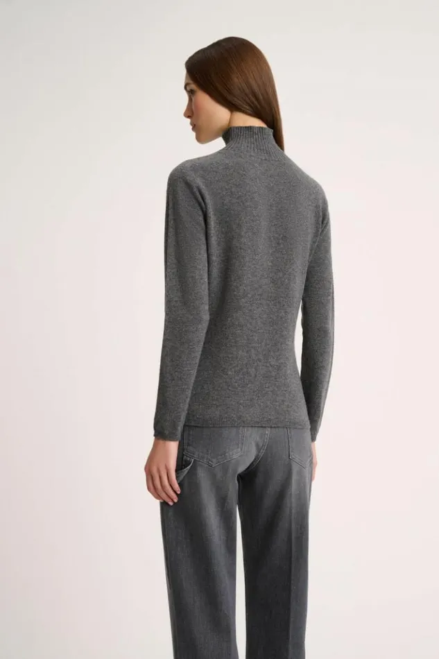 Luisa Spagnoli Knitwear Campo 8211 Cashmere Pullover Grey Melange 8211 Women Luisa Spagnoli Knitwear Campo 8211 Cashmere Pullover Grey Melange 8211 Women