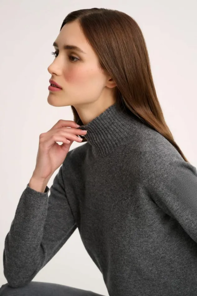 Luisa Spagnoli Knitwear Campo 8211 Cashmere Pullover Grey Melange 8211 Women Luisa Spagnoli Knitwear Campo 8211 Cashmere Pullover Grey Melange 8211 Women