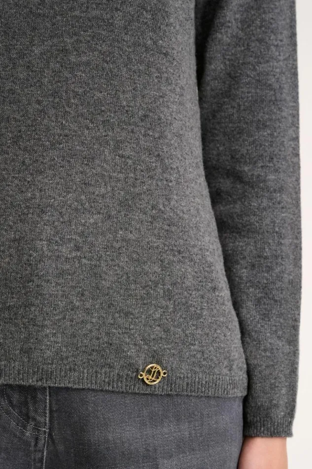 Luisa Spagnoli Knitwear Campo 8211 Cashmere Pullover Grey Melange 8211 Women Luisa Spagnoli Knitwear Campo 8211 Cashmere Pullover Grey Melange 8211 Women