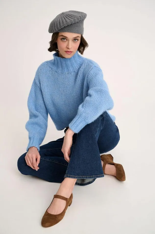 Luisa Spagnoli Knitwear Coccolo 8211 Lurex Pullover Light Blue 8211 Women