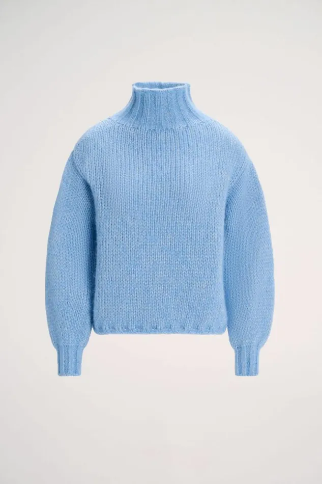 Luisa Spagnoli Knitwear Coccolo 8211 Lurex Pullover Light Blue 8211 Women
