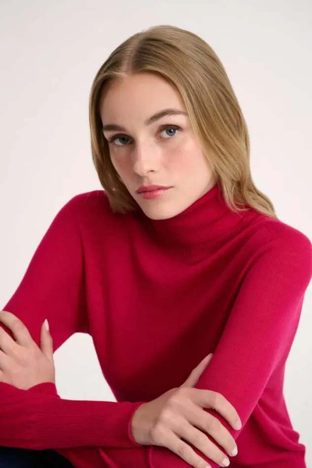 Luisa Spagnoli Knitwear Manos 8211 Wool Pullover Fuchsia 8211 Women Luisa Spagnoli Knitwear Manos 8211 Wool Pullover Fuchsia 8211 Women