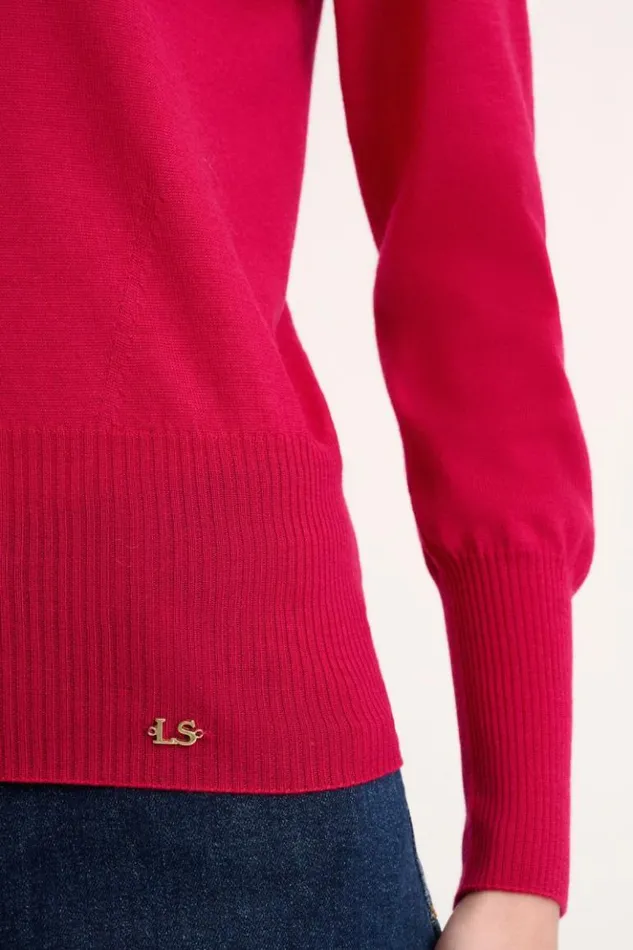 Luisa Spagnoli Knitwear Manos 8211 Wool Pullover Fuchsia 8211 Women Luisa Spagnoli Knitwear Manos 8211 Wool Pullover Fuchsia 8211 Women