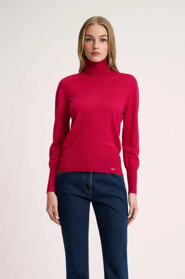 Luisa Spagnoli Knitwear Manos 8211 Wool Pullover Fuchsia 8211 Women Luisa Spagnoli Knitwear Manos 8211 Wool Pullover Fuchsia 8211 Women