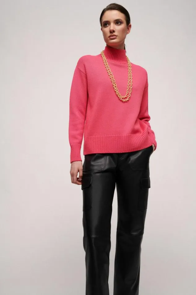 Luisa Spagnoli Knitwear Margotta 8211 Wool Pullover Fuchsia 8211 Women Luisa Spagnoli Knitwear Margotta 8211 Wool Pullover Fuchsia 8211 Women