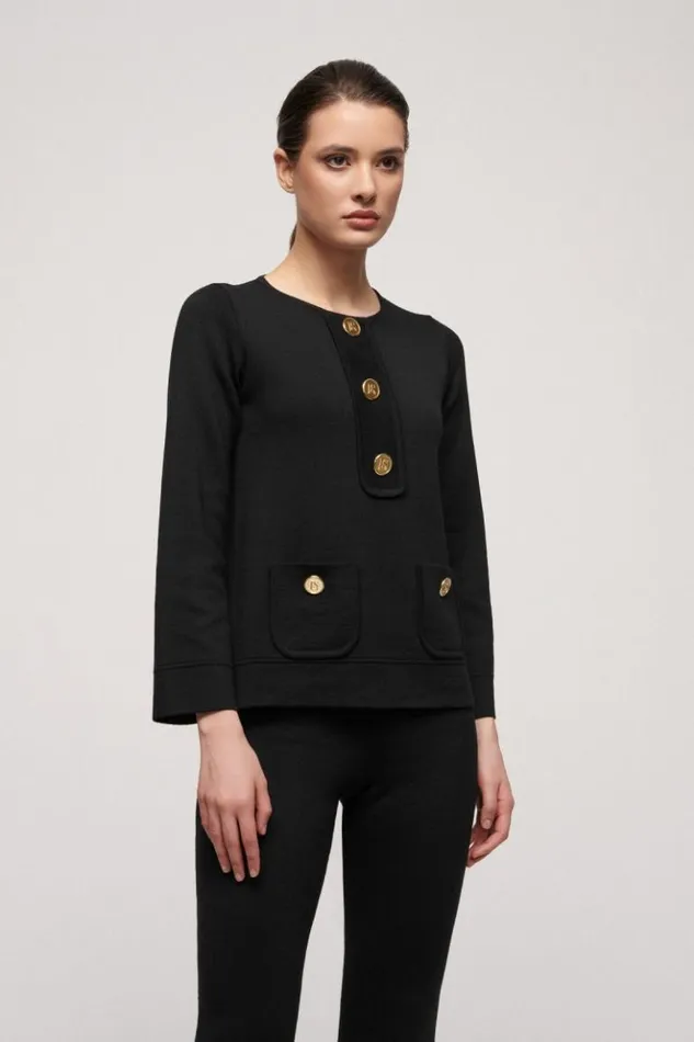 Luisa Spagnoli Knitwear Milvana 8211 Wool Pullover Black 8211 Women