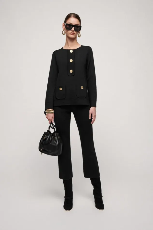 Luisa Spagnoli Knitwear Milvana 8211 Wool Pullover Black 8211 Women Luisa Spagnoli Knitwear Milvana 8211 Wool Pullover Black 8211 Women