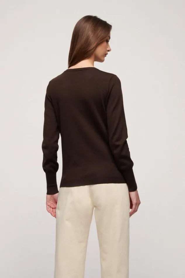 Luisa Spagnoli Knitwear Mossa 8211 Wool Pullover Brown 8211 Women Luisa Spagnoli Knitwear Mossa 8211 Wool Pullover Brown 8211 Women