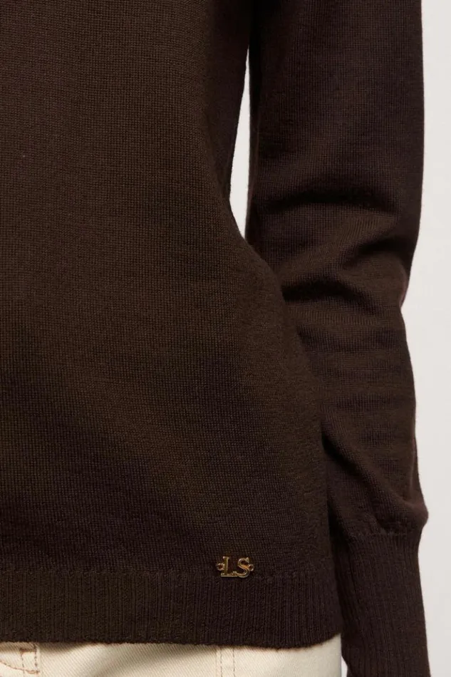 Luisa Spagnoli Knitwear Mossa 8211 Wool Pullover Brown 8211 Women Luisa Spagnoli Knitwear Mossa 8211 Wool Pullover Brown 8211 Women