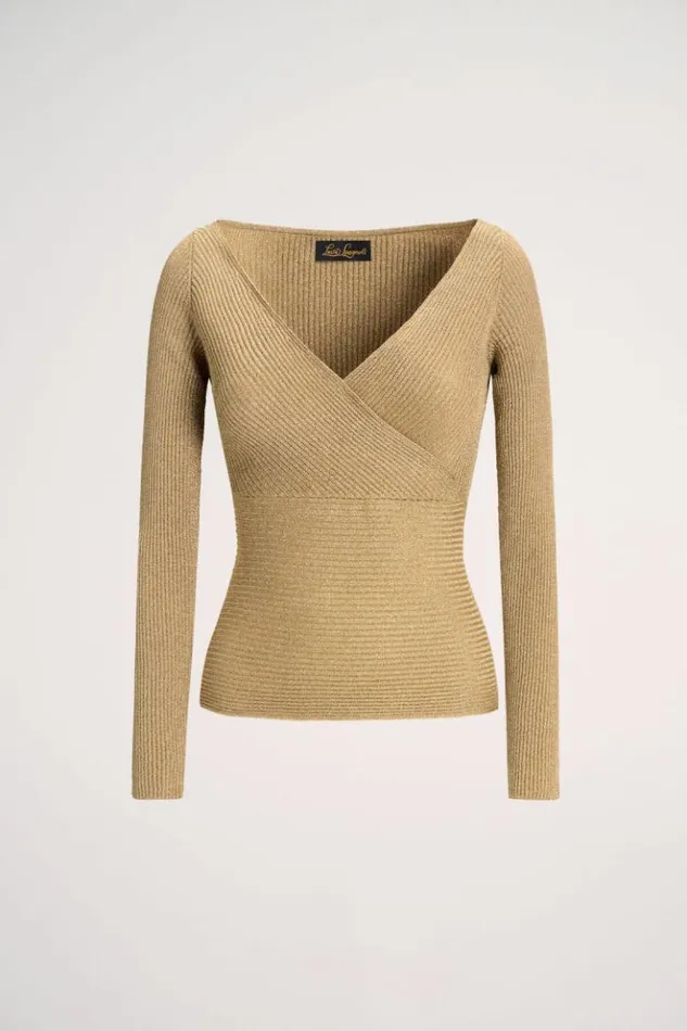 Luisa Spagnoli Knitwear Zagana 8211 Lurex Pullover Yellow 8211 Women Luisa Spagnoli Knitwear Zagana 8211 Lurex Pullover Yellow 8211 Women