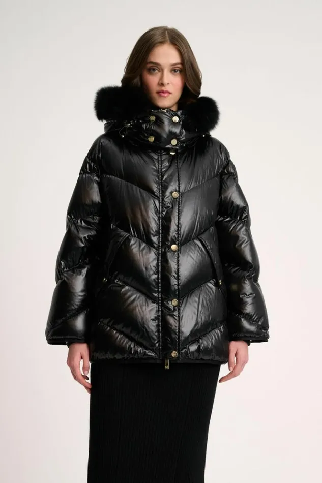 Luisa Spagnoli Outerwear Sconto 8211 Quilted Jacket With Hood Black 8211 Women
