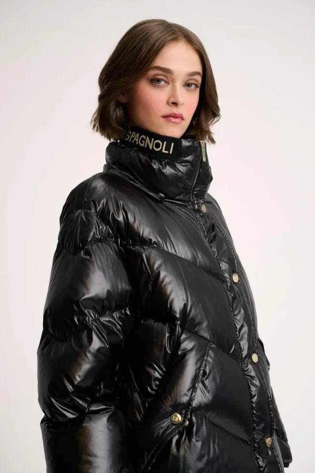 Luisa Spagnoli Outerwear Sconto 8211 Quilted Jacket With Hood Black 8211 Women Luisa Spagnoli Outerwear Sconto 8211 Quilted Jacket With Hood Black 8211 Women