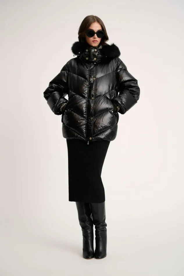Luisa Spagnoli Outerwear Sconto 8211 Quilted Jacket With Hood Black 8211 Women Luisa Spagnoli Outerwear Sconto 8211 Quilted Jacket With Hood Black 8211 Women