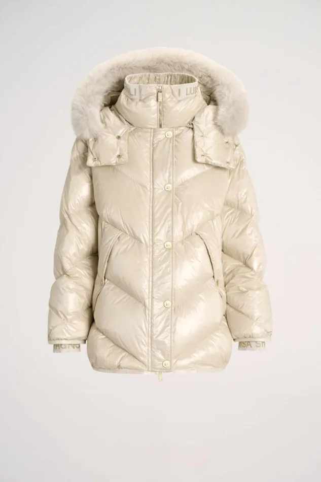 Luisa Spagnoli Outerwear Sconto 8211 Quilted Jacket With Hood Butter 8211 Women Luisa Spagnoli Outerwear Sconto 8211 Quilted Jacket With Hood Butter 8211 Women