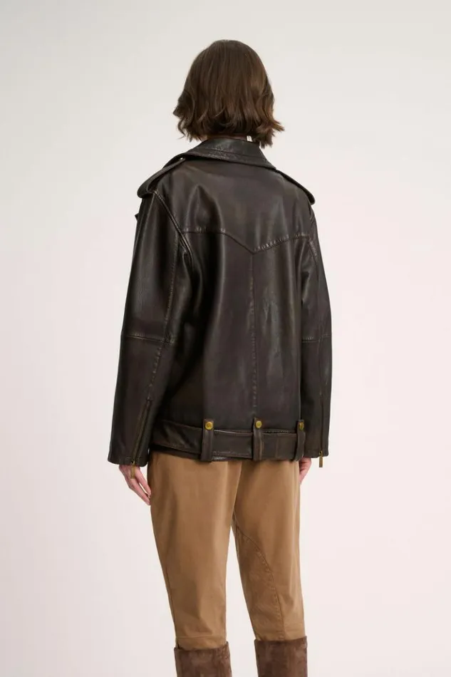 Luisa Spagnoli Outerwear Singolo 8211 Aviator Jacket Brown 8211 Women Luisa Spagnoli Outerwear Singolo 8211 Aviator Jacket Brown 8211 Women