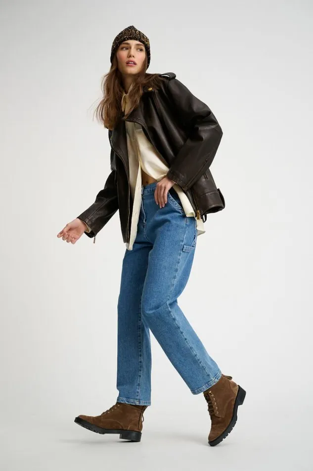 Luisa Spagnoli Outerwear Singolo 8211 Aviator Jacket Brown 8211 Women Luisa Spagnoli Outerwear Singolo 8211 Aviator Jacket Brown 8211 Women