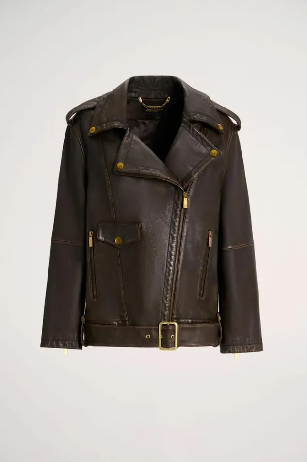 Luisa Spagnoli Outerwear Singolo 8211 Aviator Jacket Brown 8211 Women Luisa Spagnoli Outerwear Singolo 8211 Aviator Jacket Brown 8211 Women