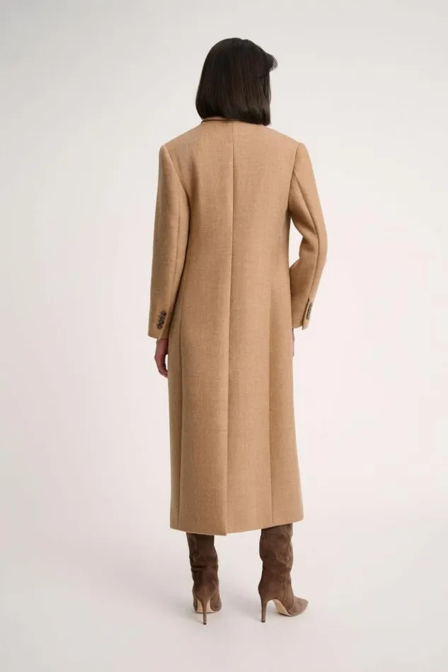 Luisa Spagnoli Outerwear Strofe 8211 DoubleBreasted Coat Camel 8211 Women Luisa Spagnoli Outerwear Strofe 8211 DoubleBreasted Coat Camel 8211 Women