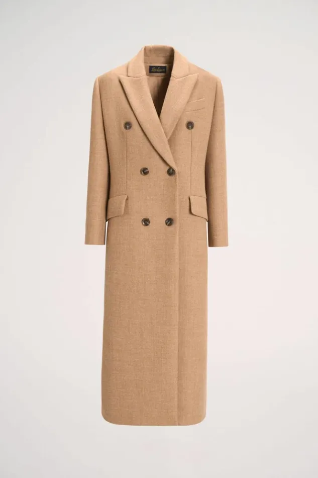 Luisa Spagnoli Outerwear Strofe 8211 DoubleBreasted Coat Camel 8211 Women Luisa Spagnoli Outerwear Strofe 8211 DoubleBreasted Coat Camel 8211 Women