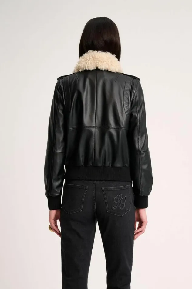 Luisa Spagnoli Outerwear Svincolo 8211 Aviator Jacket Black 8211 Women Luisa Spagnoli Outerwear Svincolo 8211 Aviator Jacket Black 8211 Women