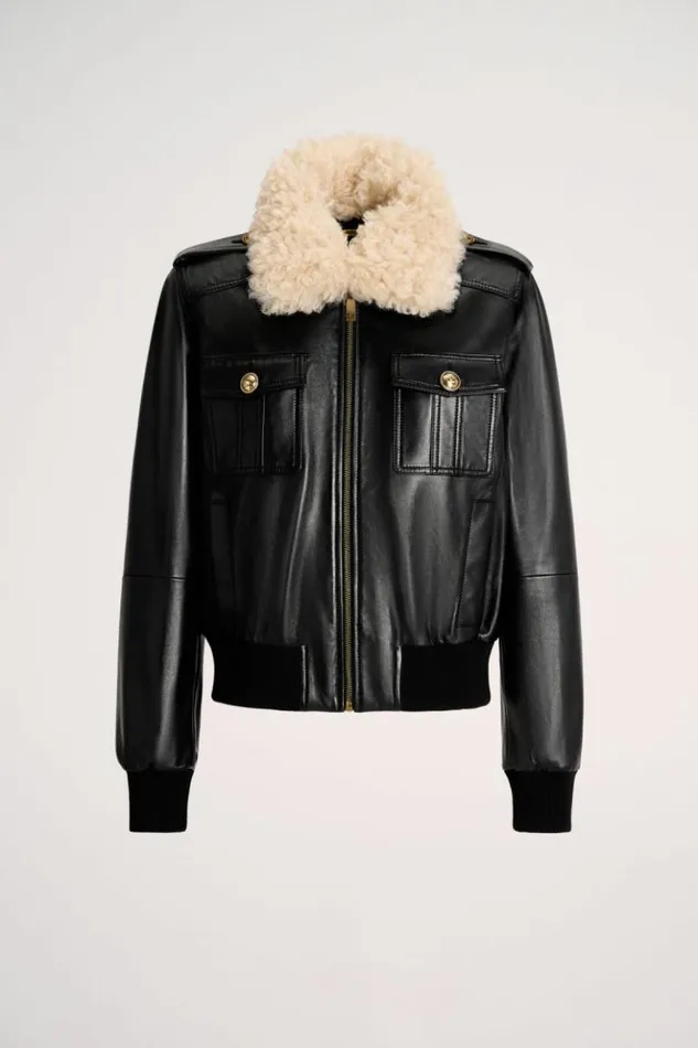 Luisa Spagnoli Outerwear Svincolo 8211 Aviator Jacket Black 8211 Women Luisa Spagnoli Outerwear Svincolo 8211 Aviator Jacket Black 8211 Women