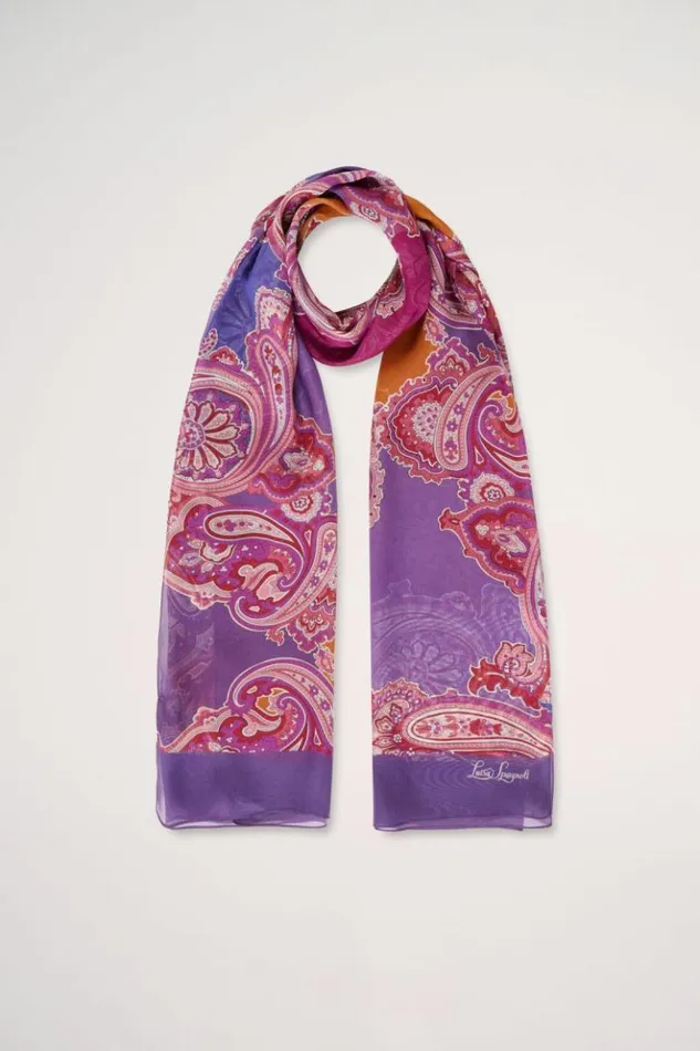 Luisa Spagnoli Scarves And Foulards Rodello 8211 Silk Stole Purple 8211 Women