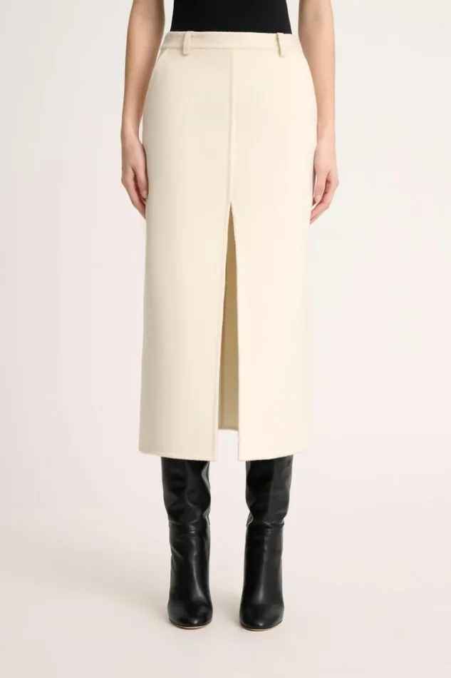 Luisa Spagnoli Skirts And Shorts Fattura 8211 Blended Wool Skirt 8211 Fashion Show Cream 8211 Women