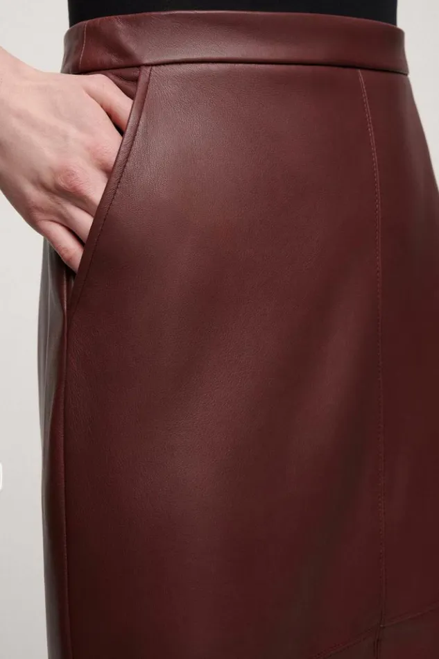 Luisa Spagnoli Skirts And Shorts Federale 8211 Leather Skirt Burgundy 8211 Women Luisa Spagnoli Skirts And Shorts Federale 8211 Leather Skirt Burgundy 8211 Women